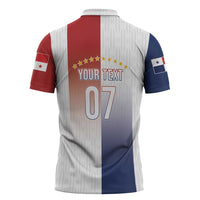 Afro-Panama Football Los Canaleros 2026 Custom Zipper Polo Shirt Rising Glory - Wonder Print Shop