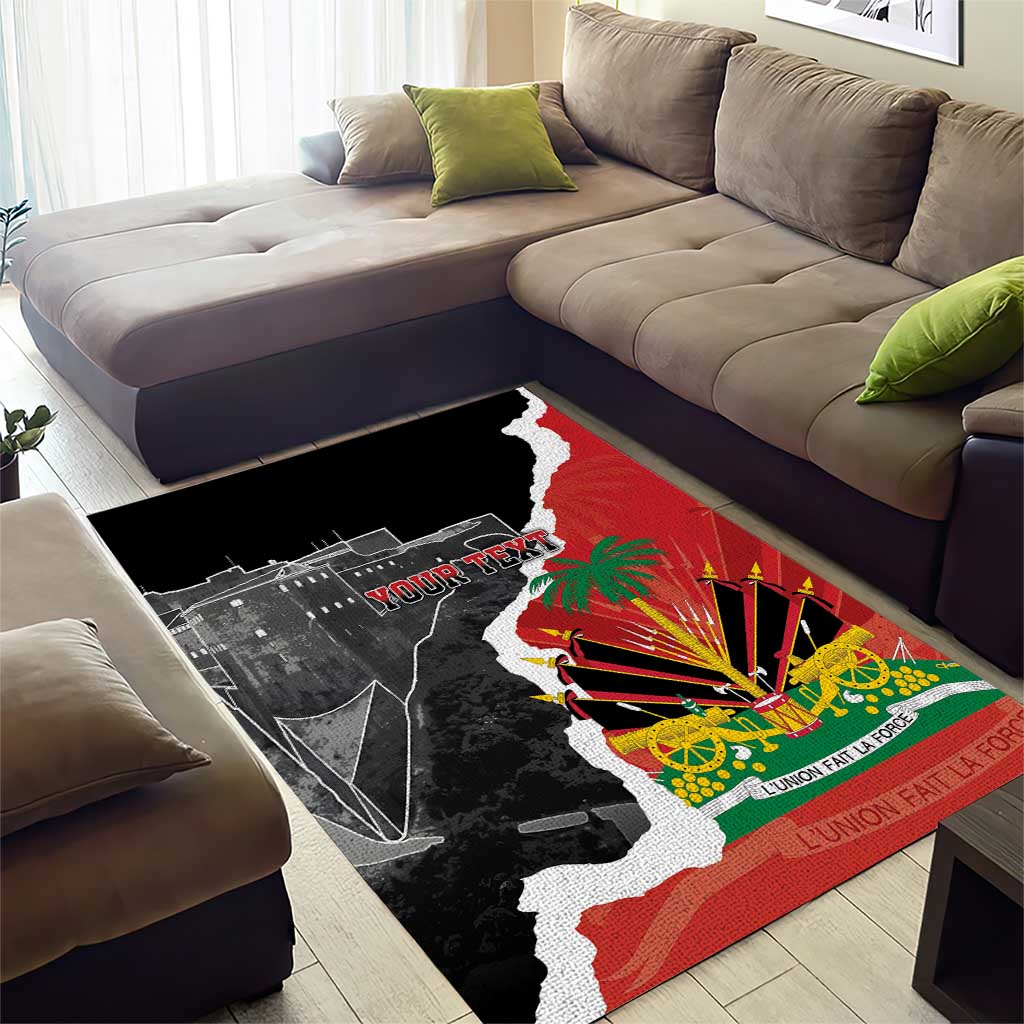 Personalized Haiti First Black Republic 1804 Area Rug Ayiti Citadel Laferriere