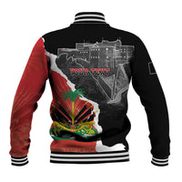 Personalized Haiti First Black Republic 1804 Baseball Jacket Ayiti Citadel Laferriere