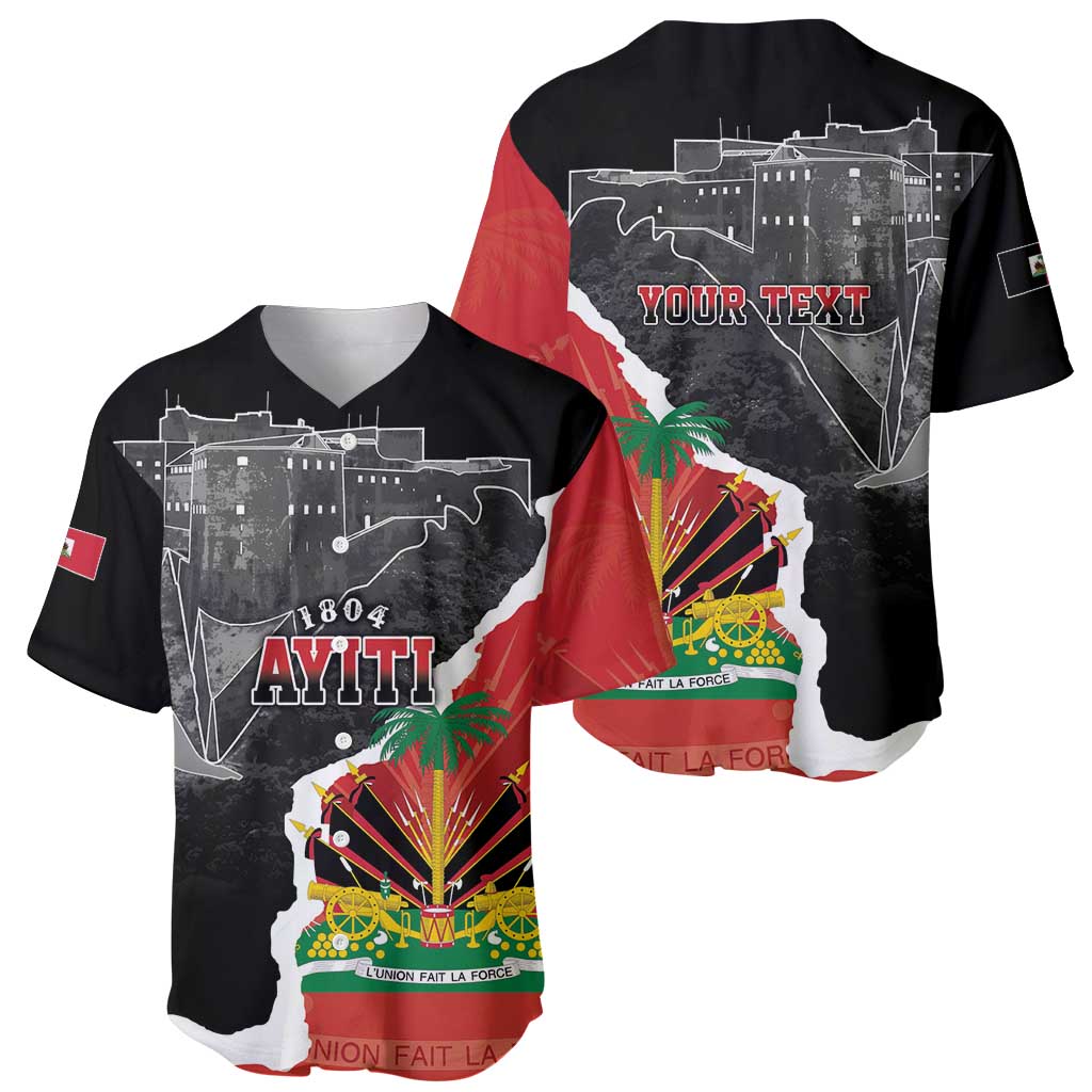Personalized Haiti First Black Republic 1804 Baseball Jersey Ayiti Citadel Laferriere