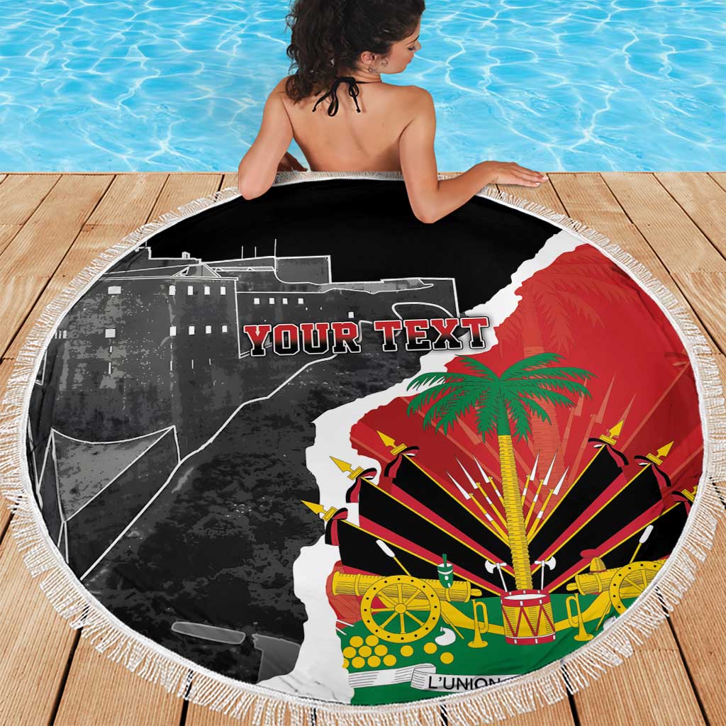 Personalized Haiti First Black Republic 1804 Beach Blanket Ayiti Citadel Laferriere