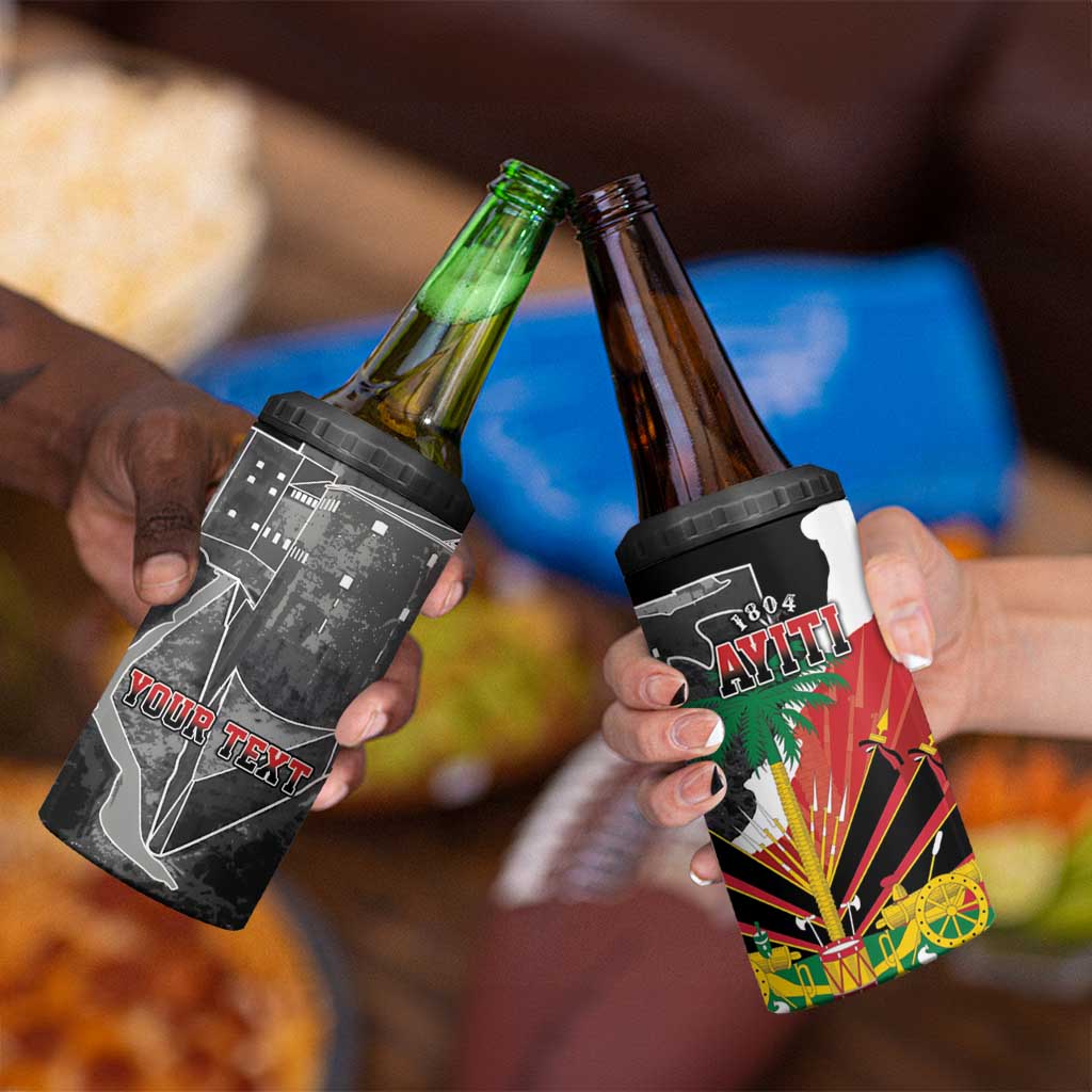 Personalized Haiti First Black Republic 1804 4 in 1 Can Cooler Tumbler Ayiti Citadel Laferriere