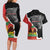 Personalized Haiti First Black Republic 1804 Couples Matching Long Sleeve Bodycon Dress and Hawaiian Shirt Ayiti Citadel Laferriere