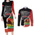 Personalized Haiti First Black Republic 1804 Couples Matching Long Sleeve Bodycon Dress and Long Sleeve Button Shirt Ayiti Citadel Laferriere