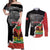 Personalized Haiti First Black Republic 1804 Couples Matching Off Shoulder Maxi Dress and Long Sleeve Button Shirt Ayiti Citadel Laferriere
