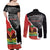 Personalized Haiti First Black Republic 1804 Couples Matching Off Shoulder Maxi Dress and Long Sleeve Button Shirt Ayiti Citadel Laferriere