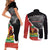 Personalized Haiti First Black Republic 1804 Couples Matching Short Sleeve Bodycon Dress and Long Sleeve Button Shirt Ayiti Citadel Laferriere