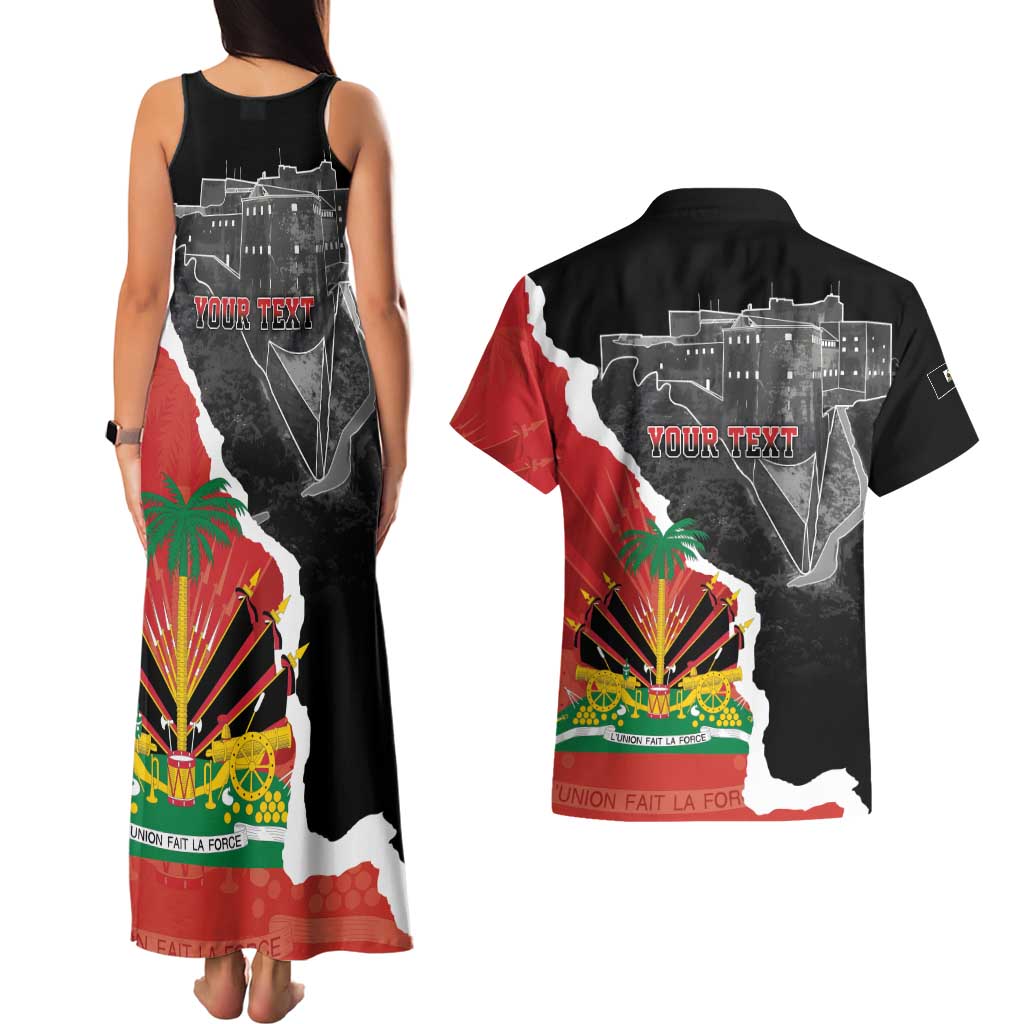 Personalized Haiti First Black Republic 1804 Couples Matching Tank Maxi Dress and Hawaiian Shirt Ayiti Citadel Laferriere