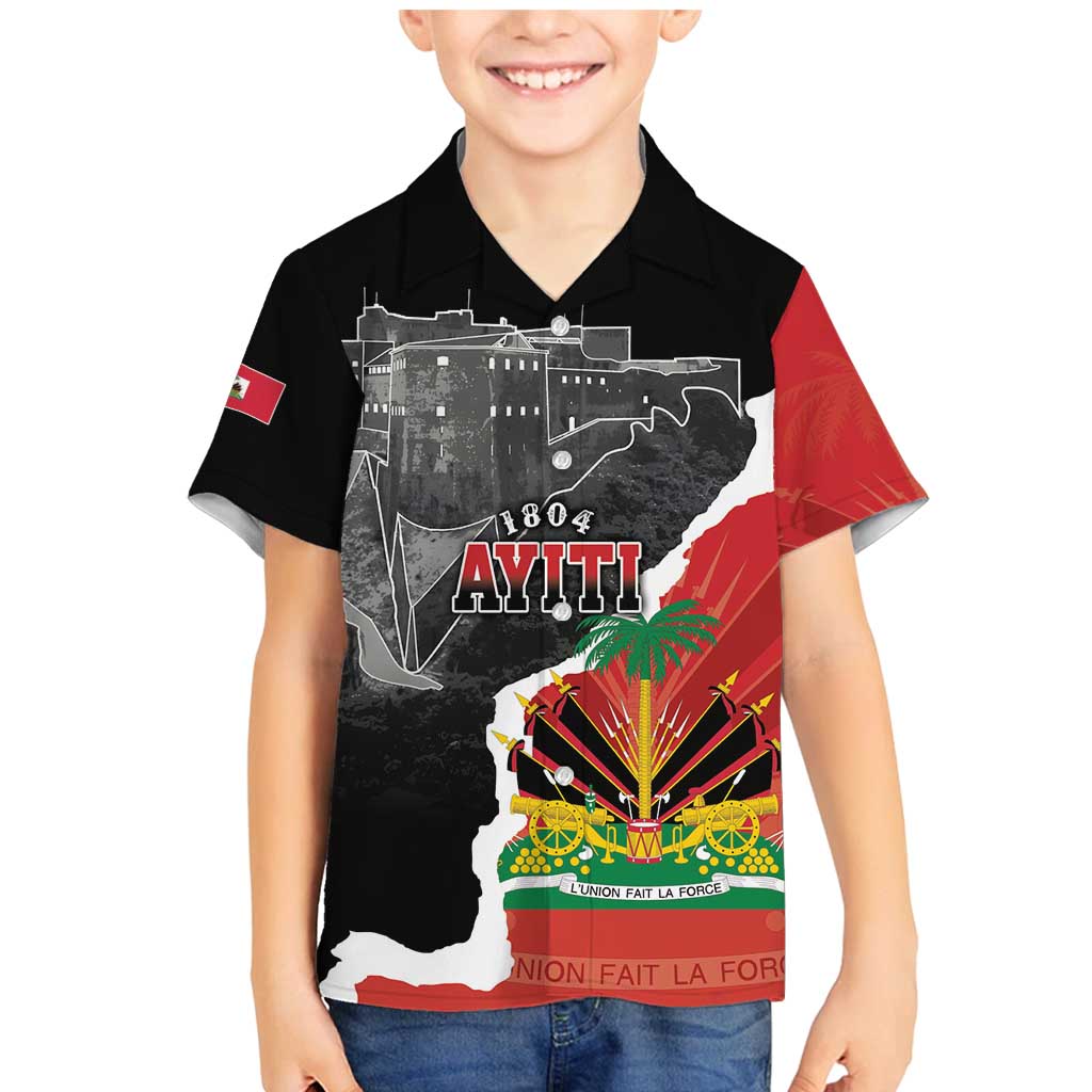 Personalized Haiti First Black Republic 1804 Family Matching Mermaid Dress and Hawaiian Shirt Ayiti Citadel Laferriere