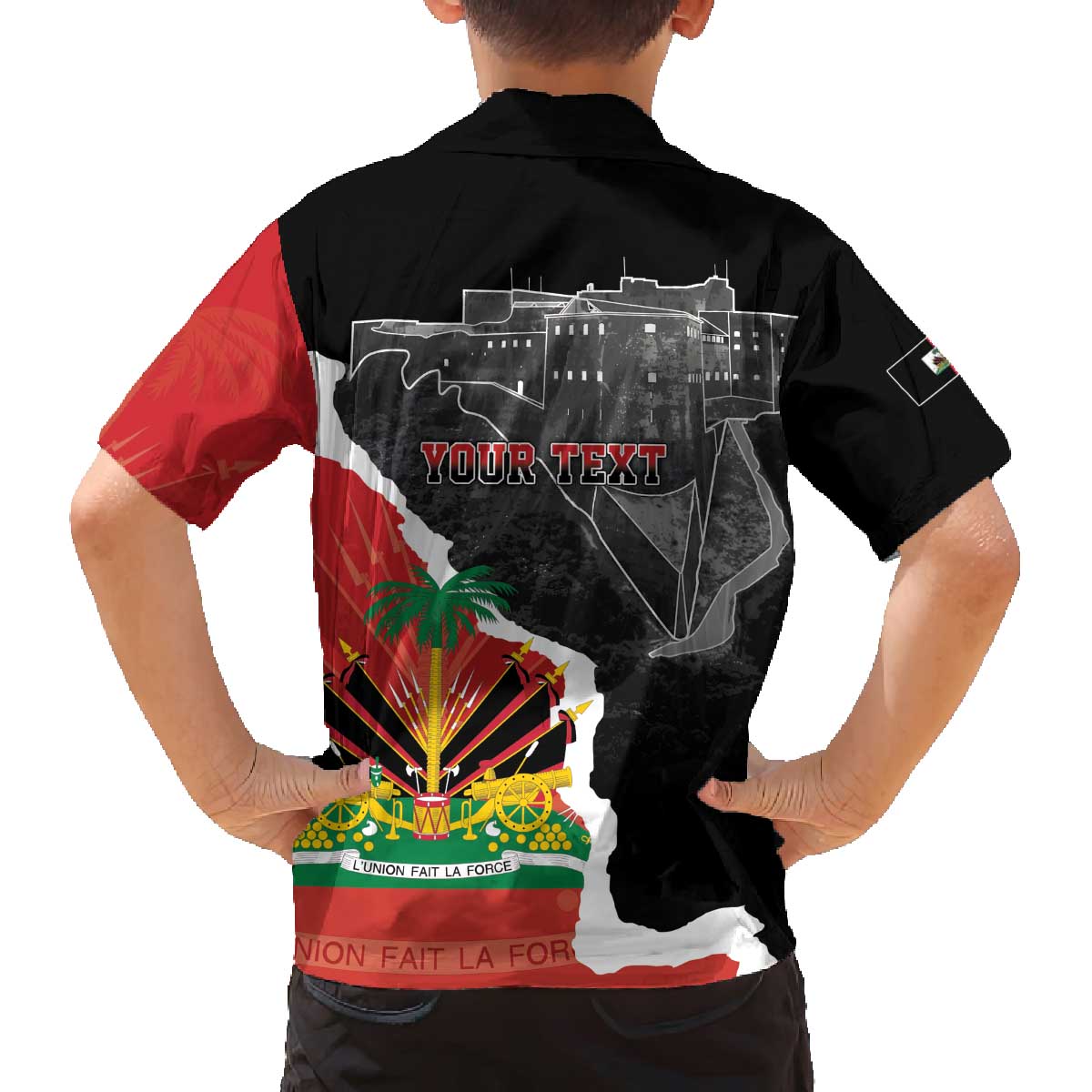 Personalized Haiti First Black Republic 1804 Family Matching Off The Shoulder Long Sleeve Dress and Hawaiian Shirt Ayiti Citadel Laferriere