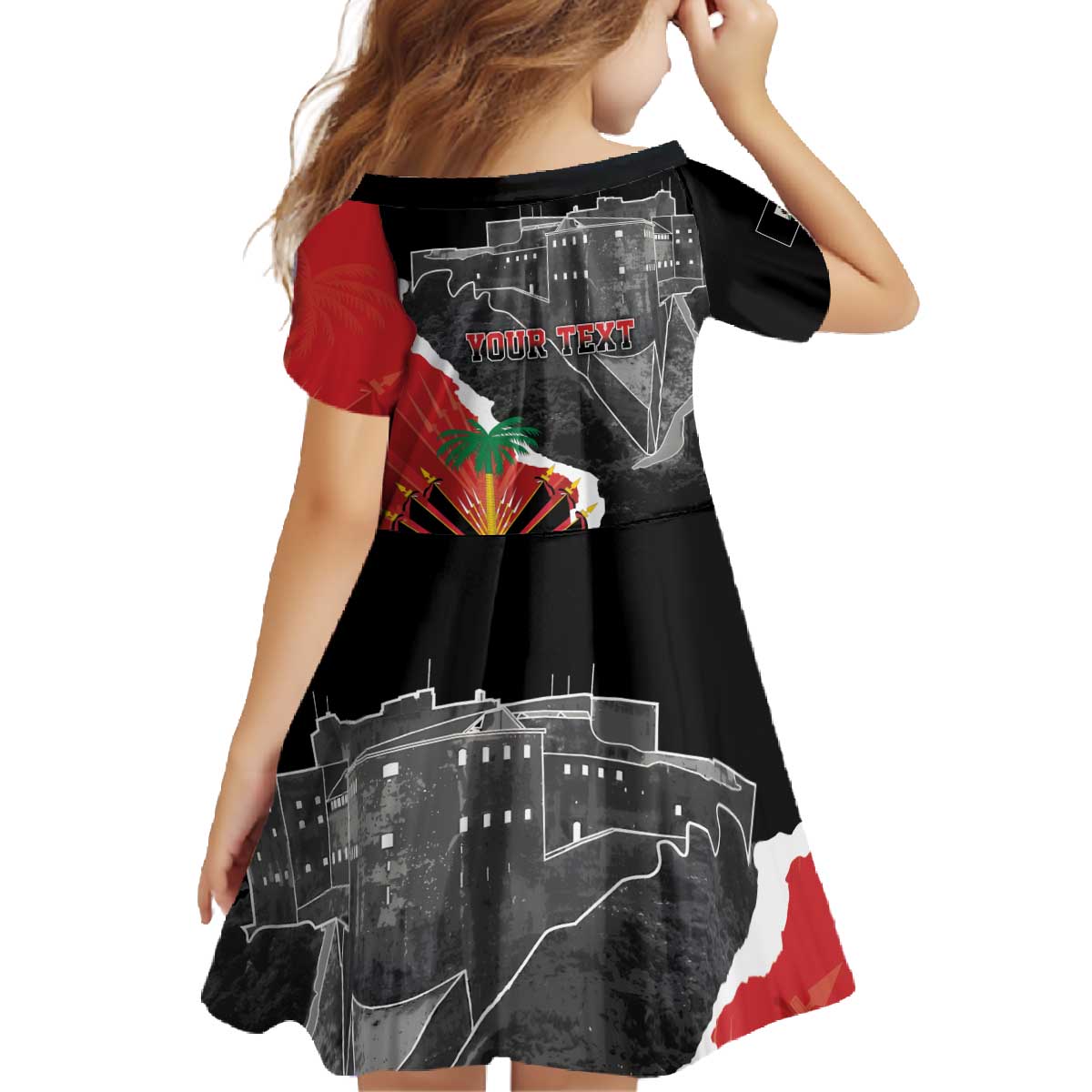 Personalized Haiti First Black Republic 1804 Family Matching Off The Shoulder Long Sleeve Dress and Hawaiian Shirt Ayiti Citadel Laferriere