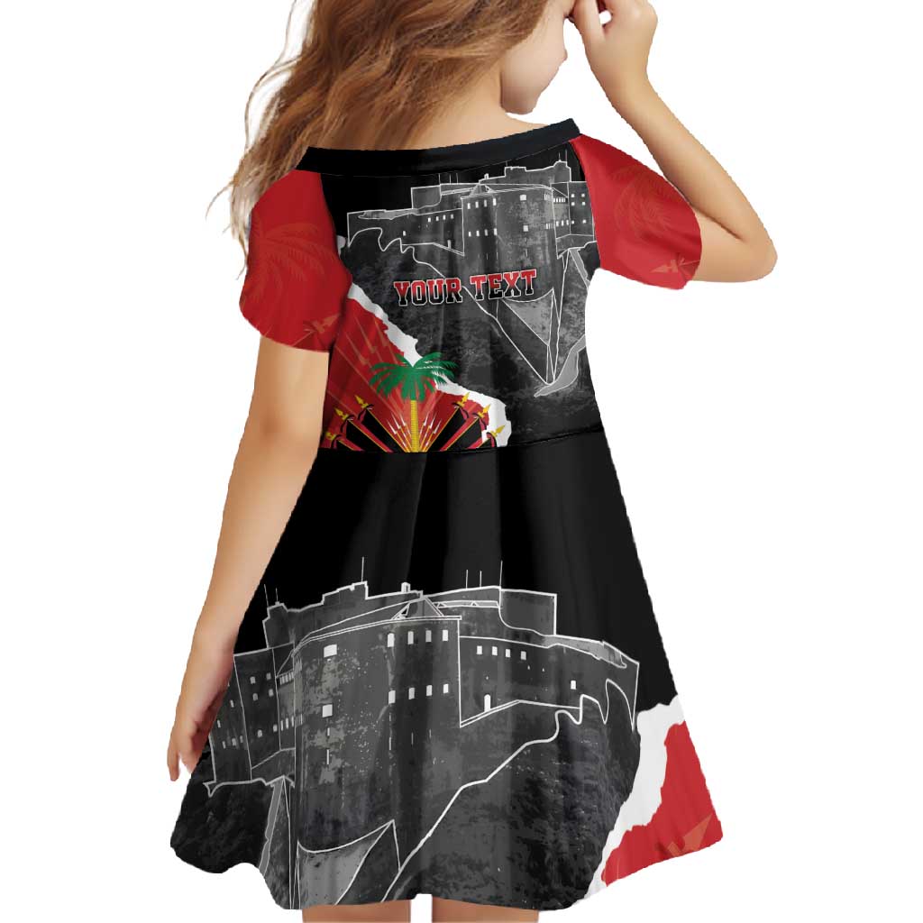 Personalized Haiti First Black Republic 1804 Family Matching Off Shoulder Maxi Dress and Hawaiian Shirt Ayiti Citadel Laferriere