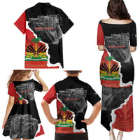 Personalized Haiti First Black Republic 1804 Family Matching Puletasi and Hawaiian Shirt Ayiti Citadel Laferriere
