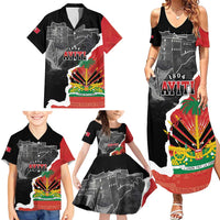 Personalized Haiti First Black Republic 1804 Family Matching Summer Maxi Dress and Hawaiian Shirt Ayiti Citadel Laferriere