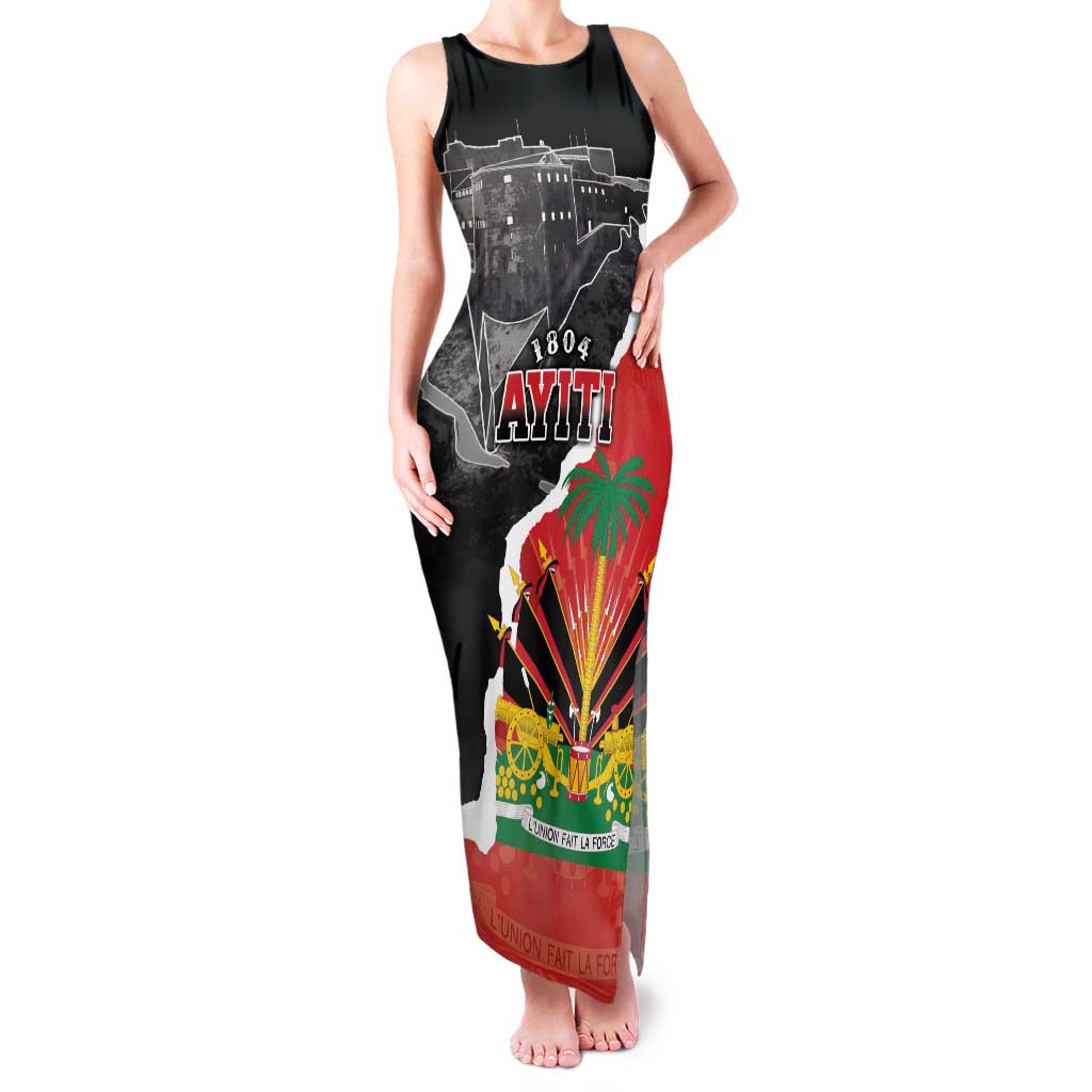 Personalized Haiti First Black Republic 1804 Family Matching Tank Maxi Dress and Hawaiian Shirt Ayiti Citadel Laferriere