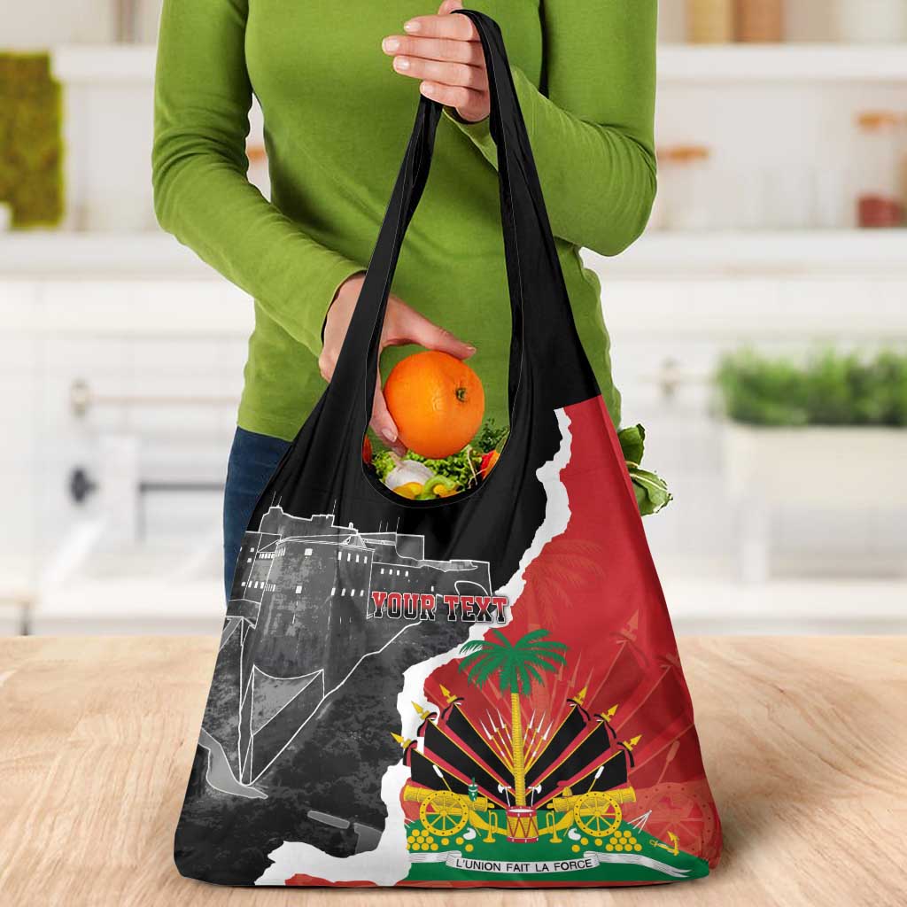 Personalized Haiti First Black Republic 1804 Grocery Bag Ayiti Citadel Laferriere
