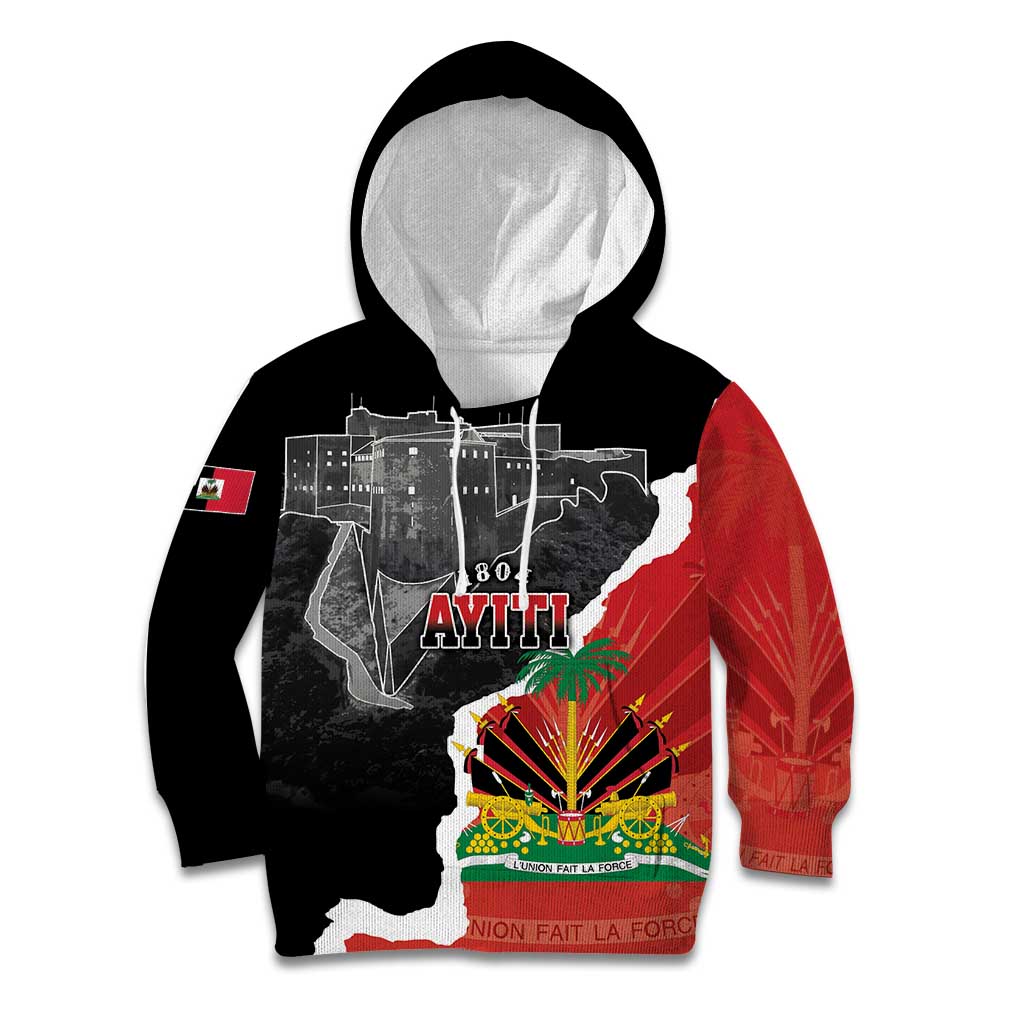 Personalized Haiti First Black Republic 1804 Kid Hoodie Ayiti Citadel Laferriere