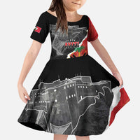 Personalized Haiti First Black Republic 1804 Kid Short Sleeve Dress Ayiti Citadel Laferriere