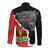 Personalized Haiti First Black Republic 1804 Long Sleeve Button Shirt Ayiti Citadel Laferriere