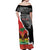 Personalized Haiti First Black Republic 1804 Off Shoulder Maxi Dress Ayiti Citadel Laferriere
