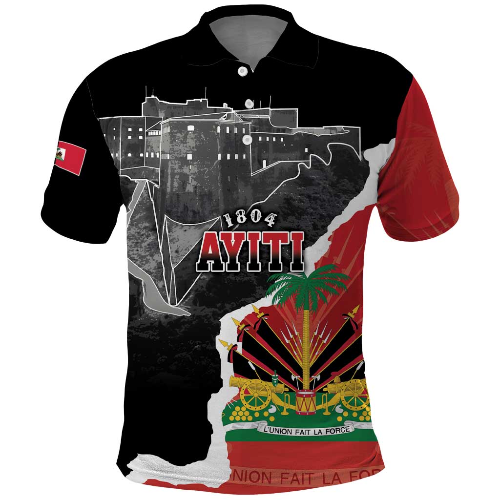 Personalized Haiti First Black Republic 1804 Polo Shirt Ayiti Citadel Laferriere