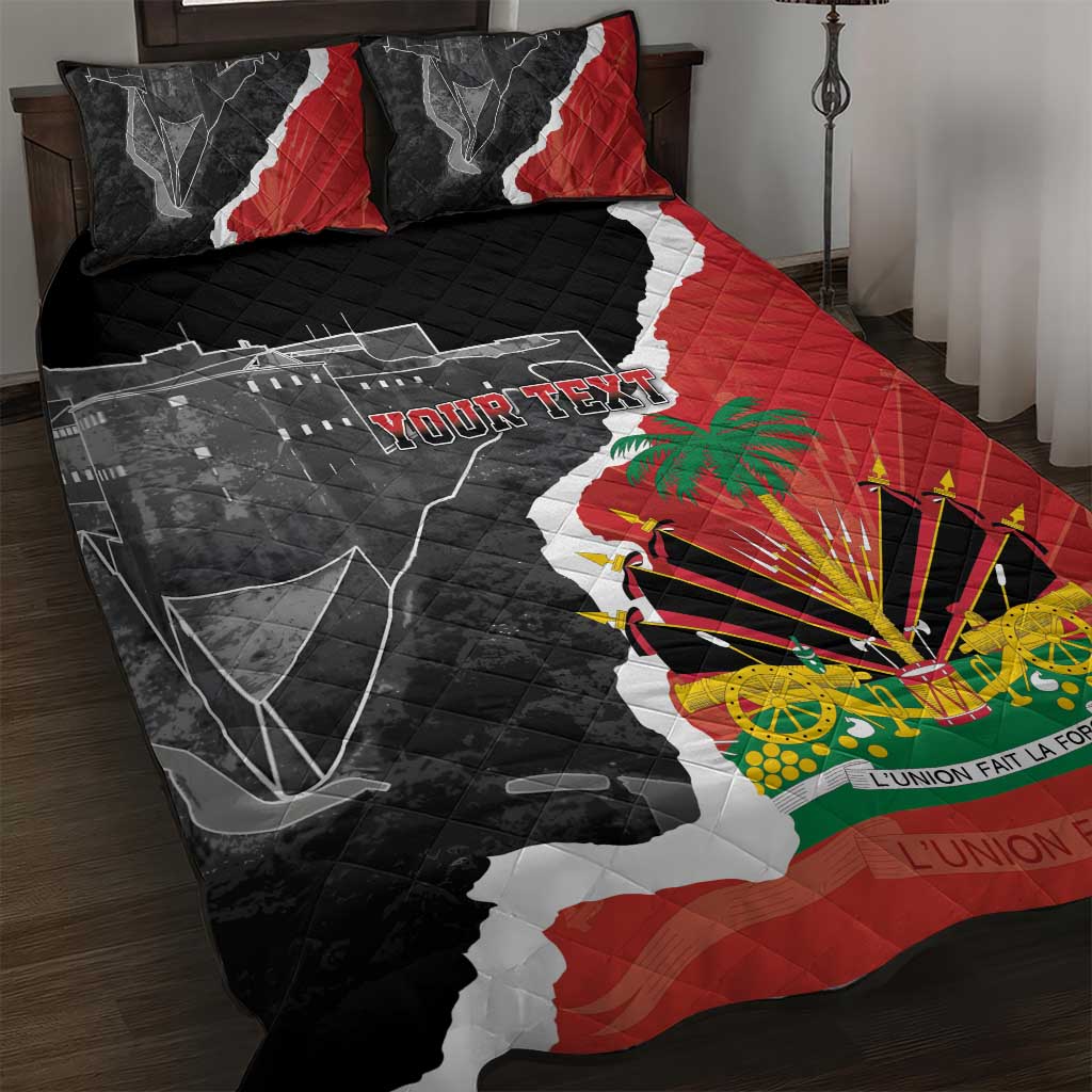 Personalized Haiti First Black Republic 1804 Quilt Bed Set Ayiti Citadel Laferriere