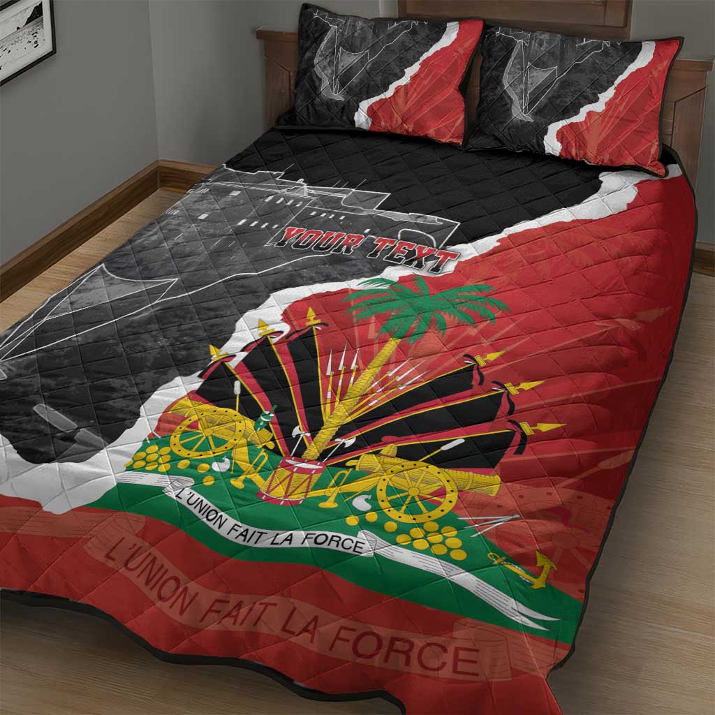 Personalized Haiti First Black Republic 1804 Quilt Bed Set Ayiti Citadel Laferriere