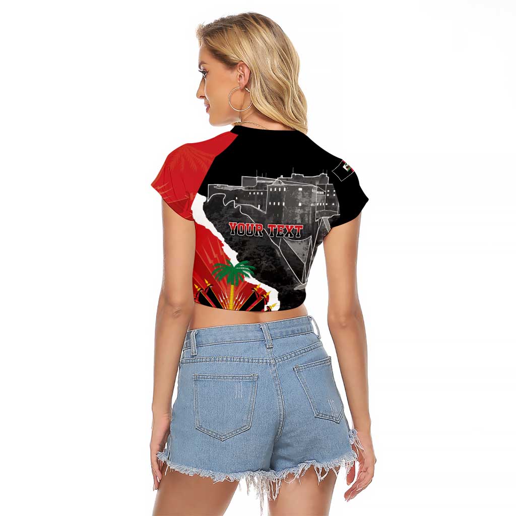 Personalized Haiti First Black Republic 1804 Raglan Cropped T Shirt Ayiti Citadel Laferriere