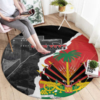 Personalized Haiti First Black Republic 1804 Round Carpet Ayiti Citadel Laferriere