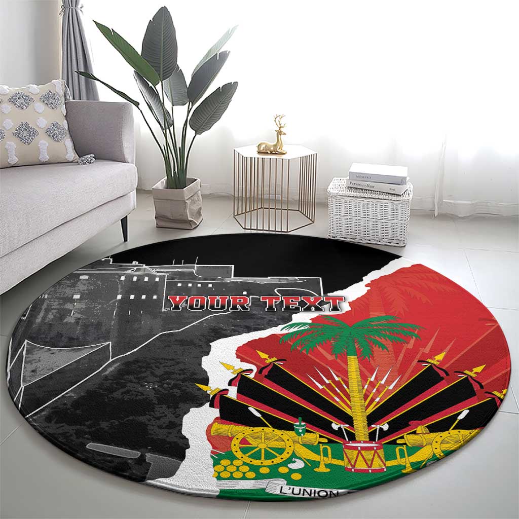 Personalized Haiti First Black Republic 1804 Round Carpet Ayiti Citadel Laferriere