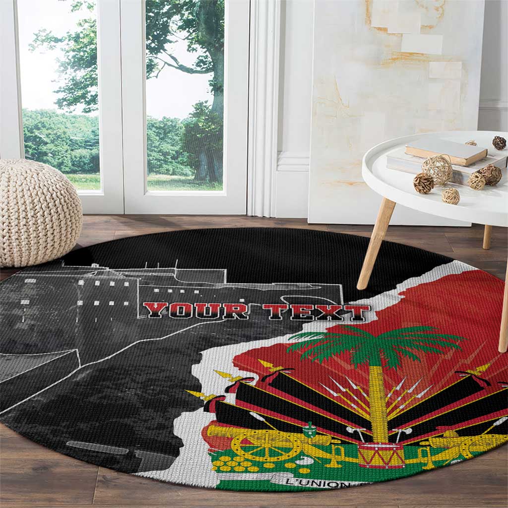 Personalized Haiti First Black Republic 1804 Round Carpet Ayiti Citadel Laferriere
