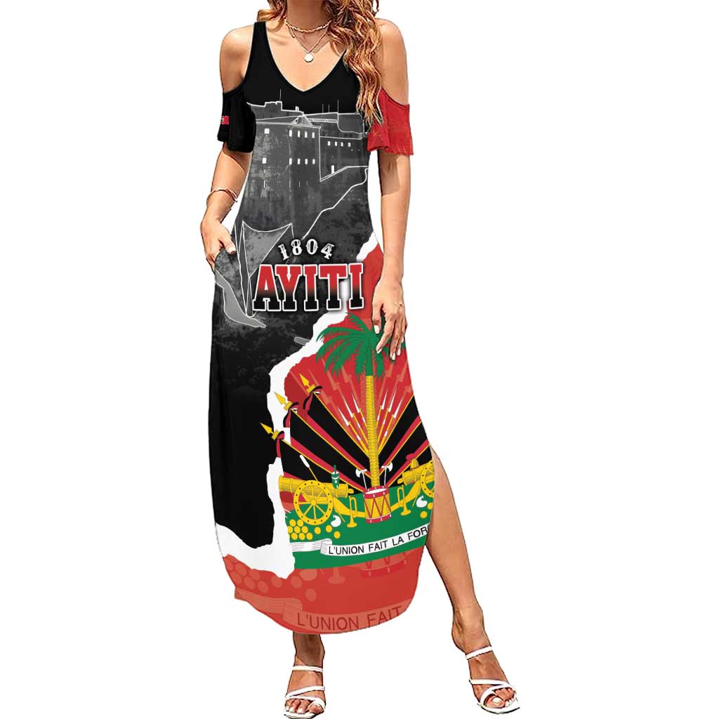 Personalized Haiti First Black Republic 1804 Summer Maxi Dress Ayiti Citadel Laferriere