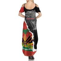 Personalized Haiti First Black Republic 1804 Summer Maxi Dress Ayiti Citadel Laferriere
