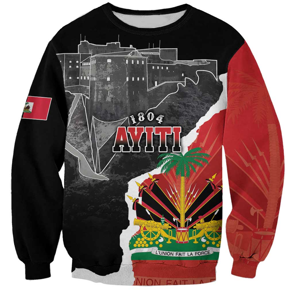 Personalized Haiti First Black Republic 1804 Sweatshirt Ayiti Citadel Laferriere