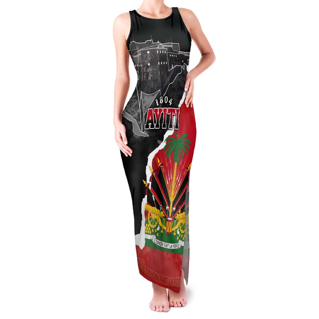 Personalized Haiti First Black Republic 1804 Tank Maxi Dress Ayiti Citadel Laferriere