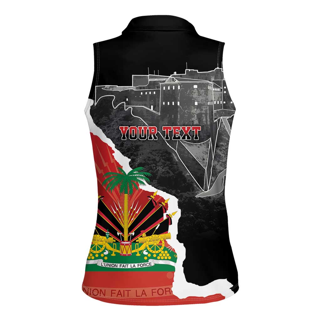 Personalized Haiti First Black Republic 1804 Women Sleeveless Polo Shirt Ayiti Citadel Laferriere