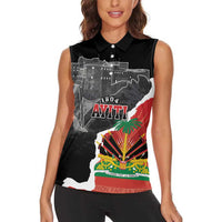 Personalized Haiti First Black Republic 1804 Women Sleeveless Polo Shirt Ayiti Citadel Laferriere