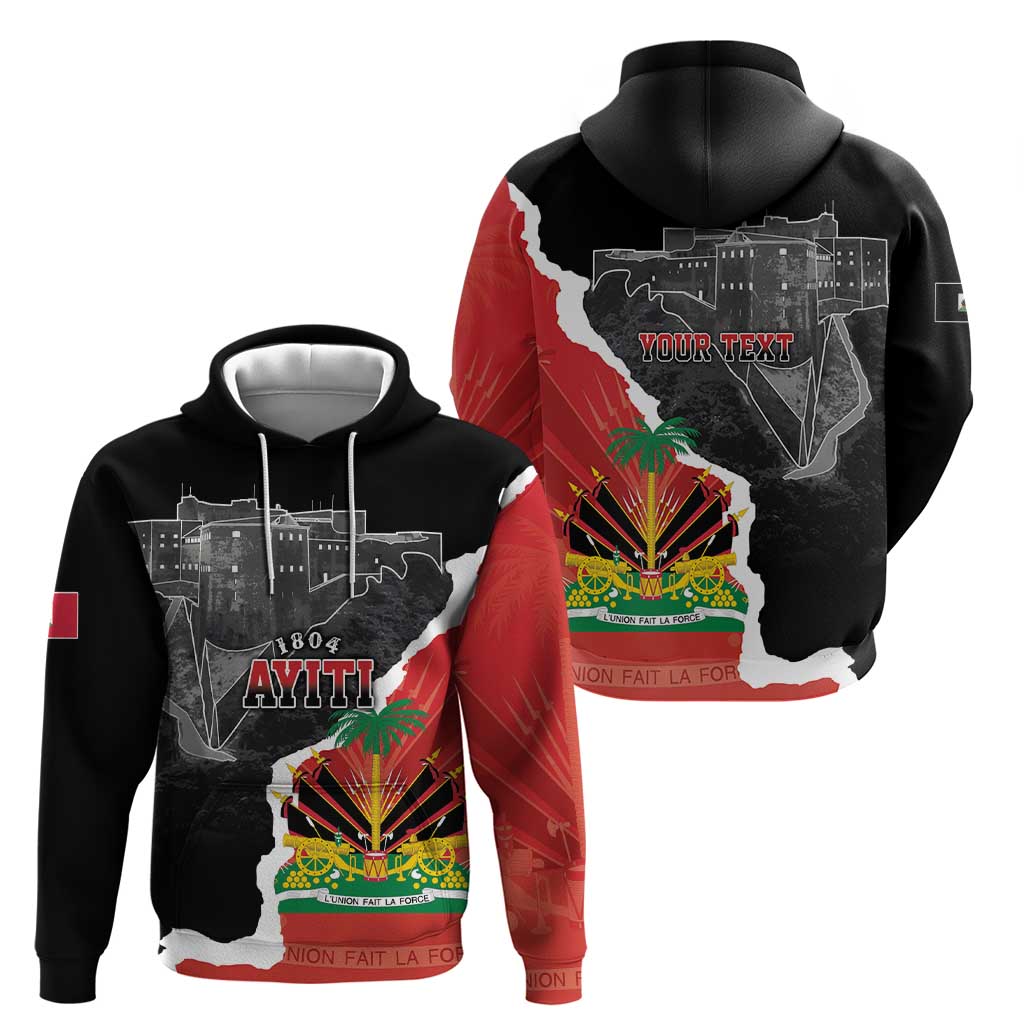 Personalized Haiti First Black Republic 1804 Zip Hoodie Ayiti Citadel Laferriere