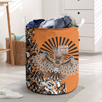 Canada Indigenous Orange Laundry Basket Haida Art Thunder Bird