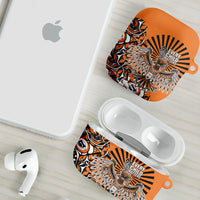 Canada Indigenous Orange AirPods Case Haida Art Thunder Bird