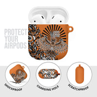 Canada Indigenous Orange AirPods Case Haida Art Thunder Bird