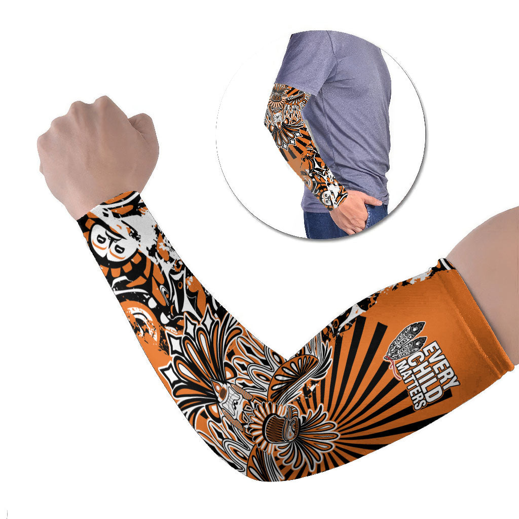 Canada Indigenous Orange Arm Sleeves Haida Art Thunder Bird