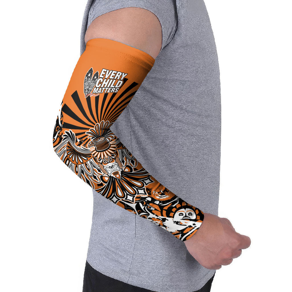 Canada Indigenous Orange Arm Sleeves Haida Art Thunder Bird