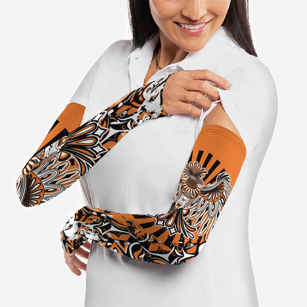 Canada Indigenous Orange Arm Sleeves Haida Art Thunder Bird