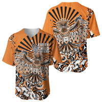 Canada Indigenous Orange Baseball Jersey Haida Art Thunder Bird