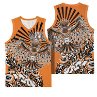 Canada Indigenous Orange Basketball Jersey Haida Art Thunder Bird