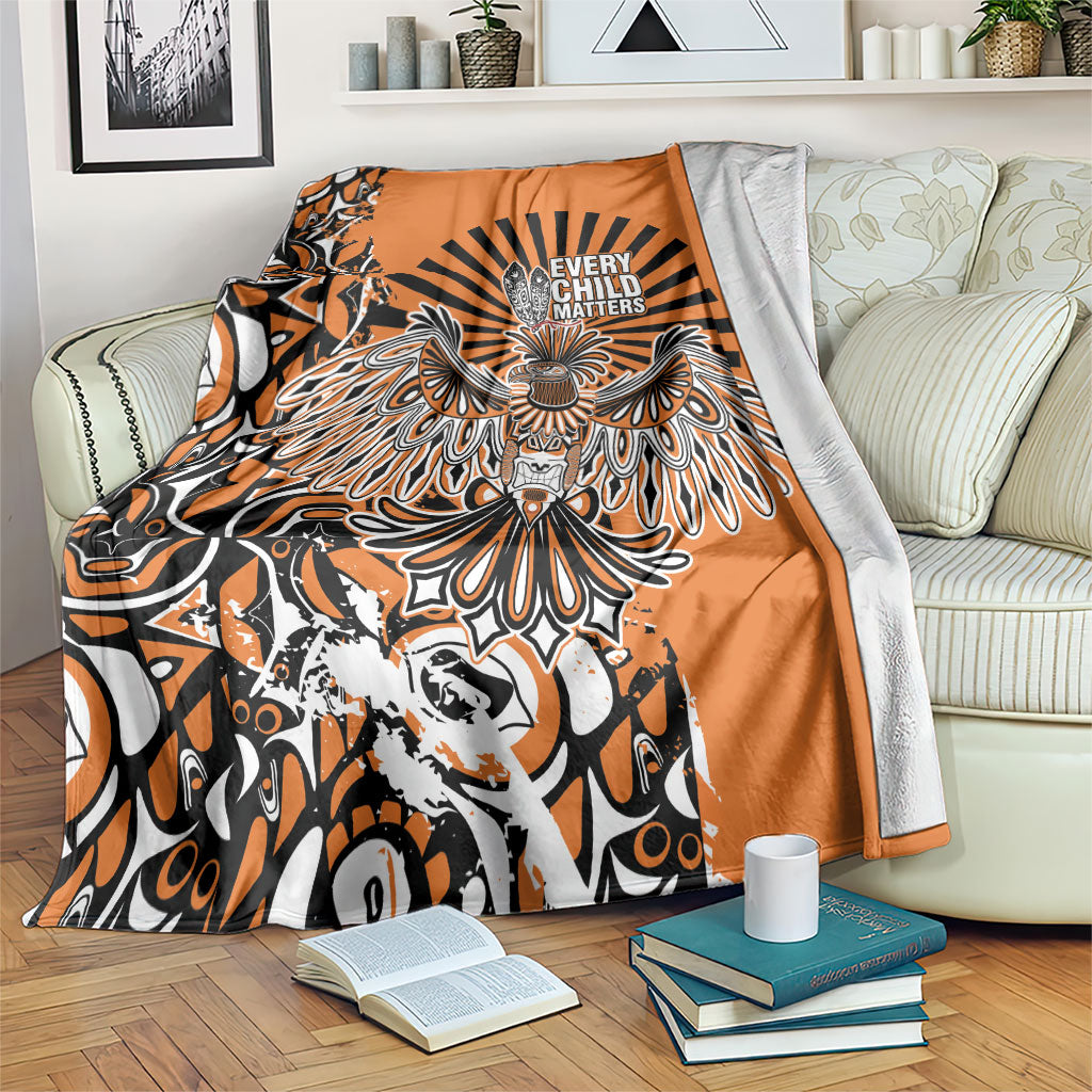 Canada Indigenous Orange Blanket Haida Art Thunder Bird