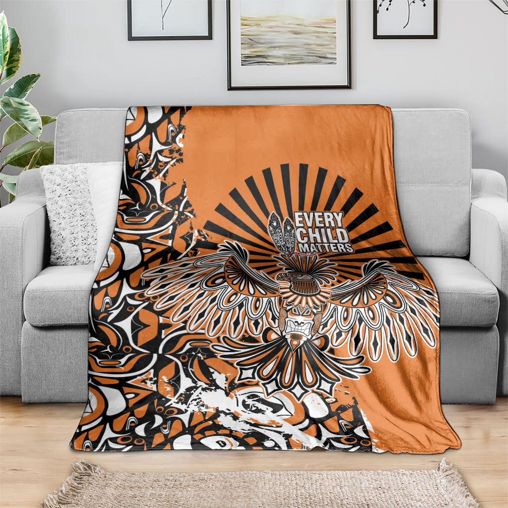 Canada Indigenous Orange Blanket Haida Art Thunder Bird