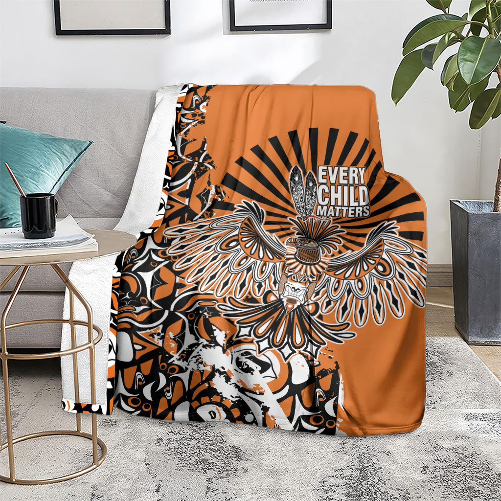 Canada Indigenous Orange Blanket Haida Art Thunder Bird