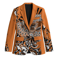 Canada Indigenous Orange Blazer Haida Art Thunder Bird